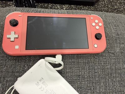 Nintendo Switch Lite Handheld Console - Coral Pink with Protective Case