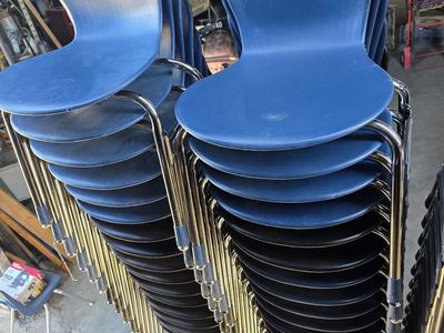 Stacking Chairs Blue Heavy Duty