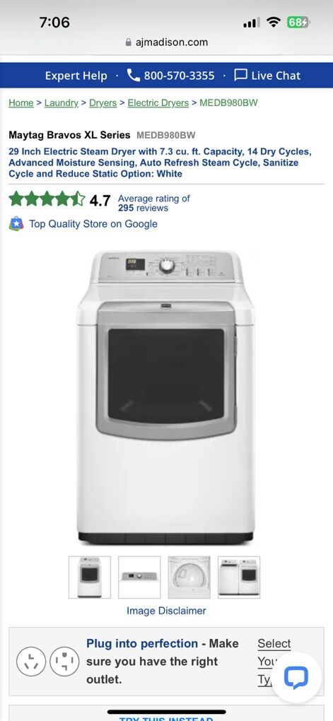 Maytag Bravos XL Series w/ Steam Option