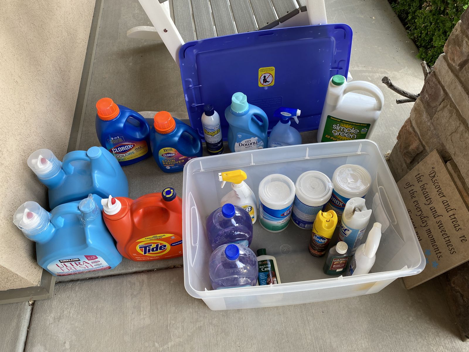 Free laundry and cleaning supplies