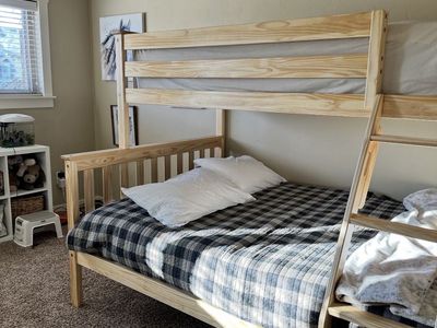 Twin over full bunk bed with trundle