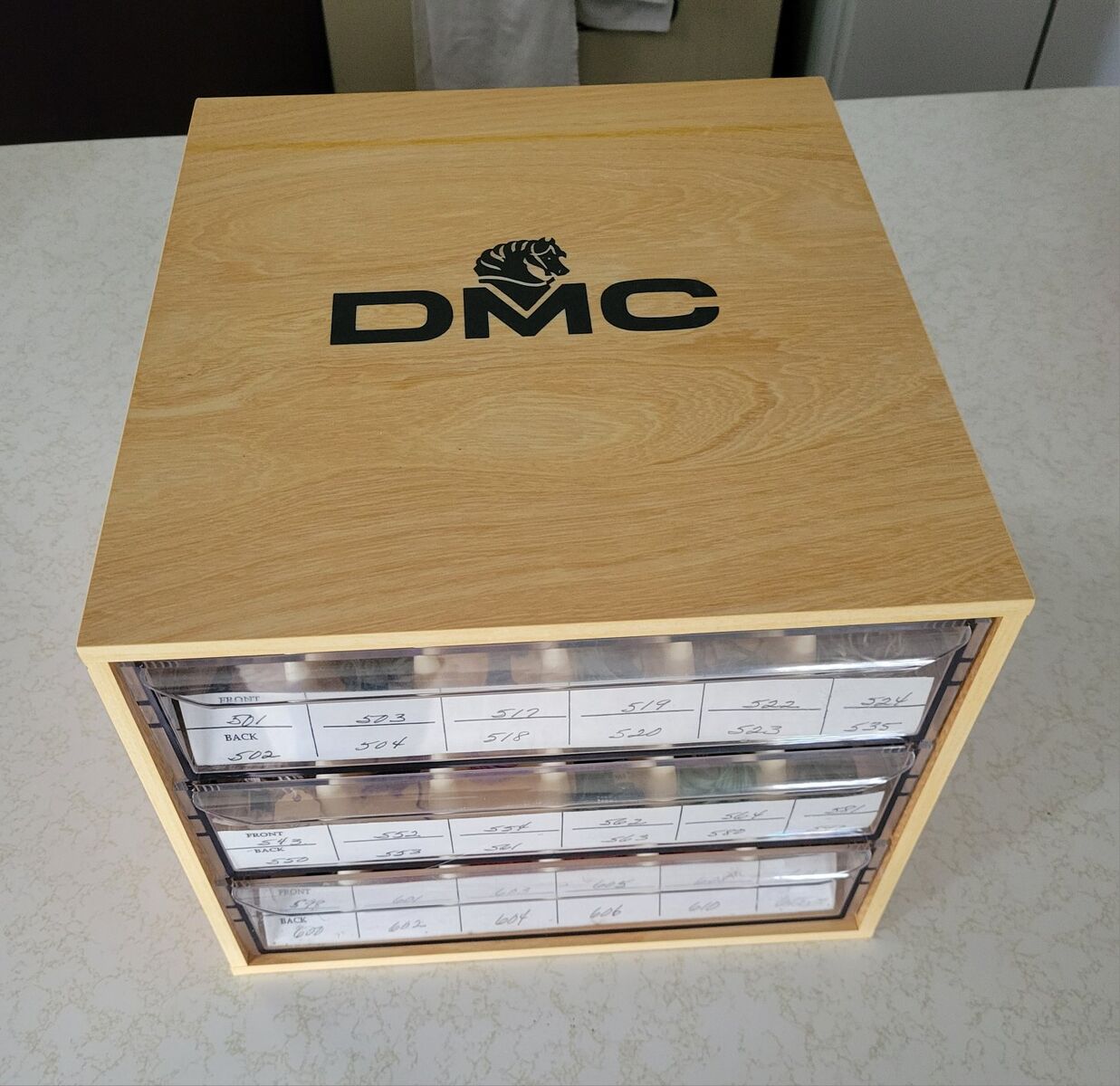 Vintage DMC Embroidery Floss Cabinet