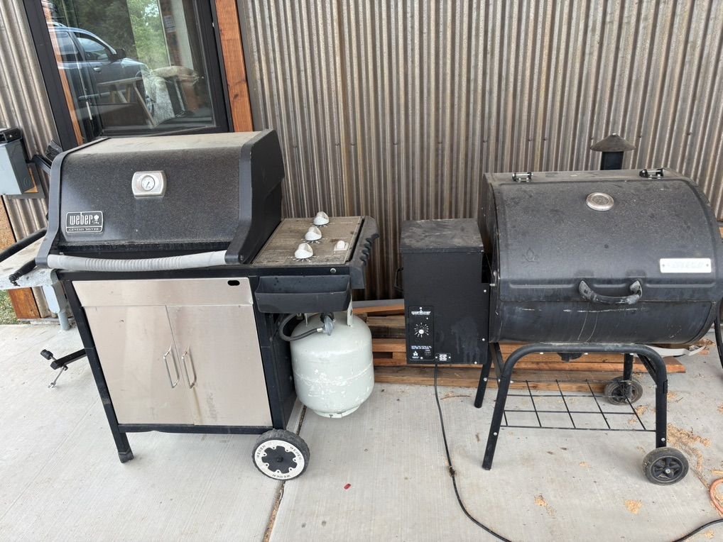 Weber Gas Grill & Camp Chef Pellet Smoker