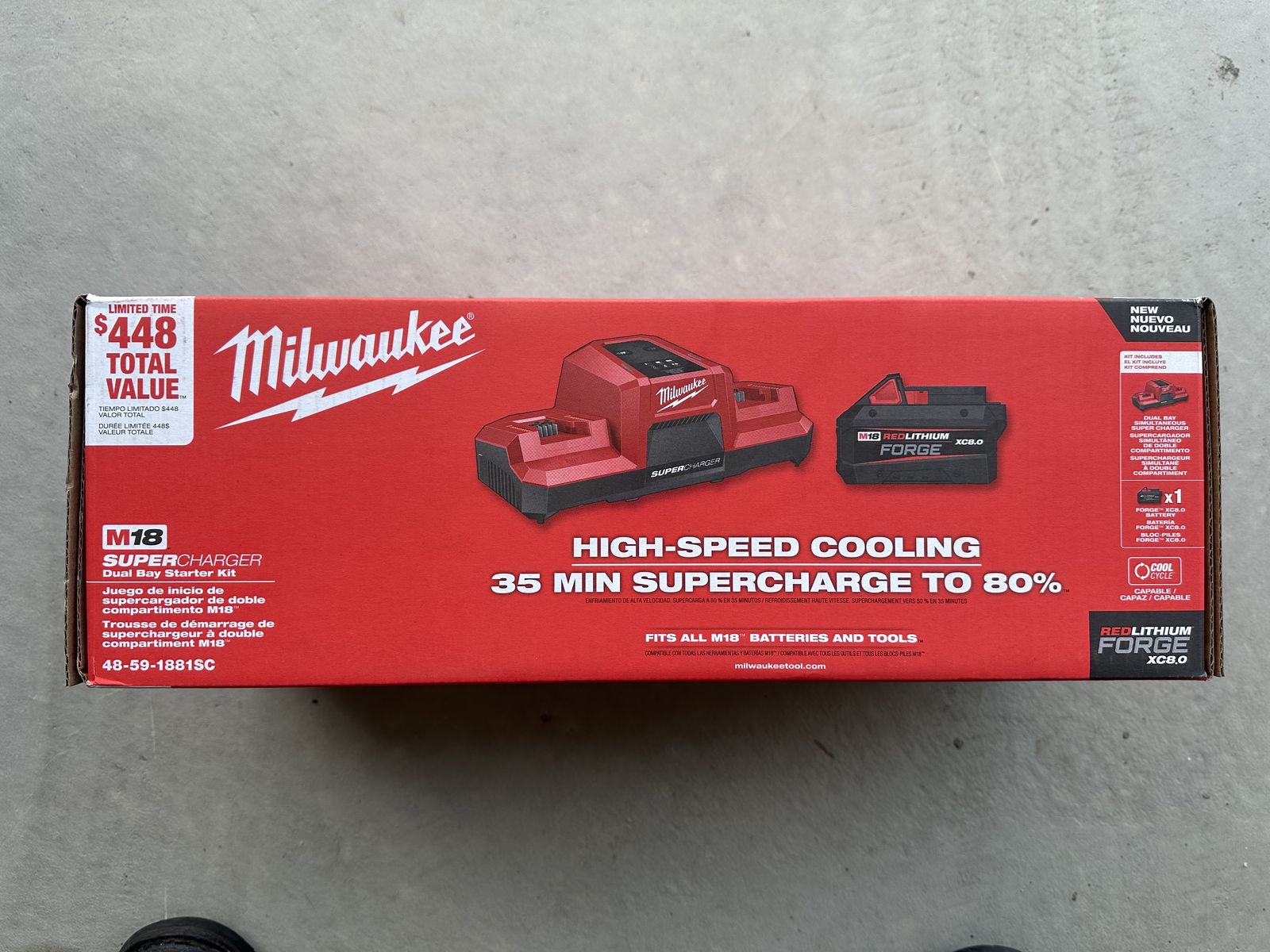 Milwaukee Super Charger And 8.0 Forge Battery