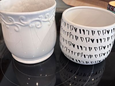 2 Ceramic Planter Pots $8 both