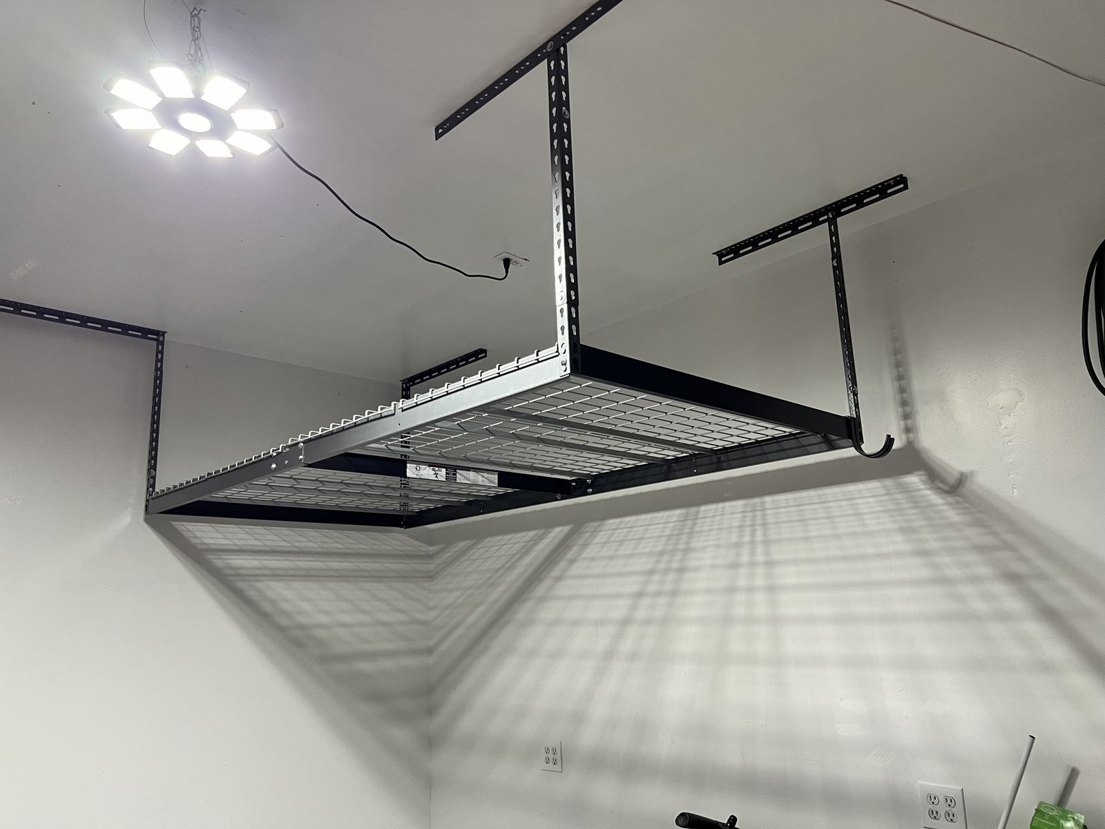 New in Box 4x8 ft Garage Ceiling Storage Shelf - Maximize Your Space!