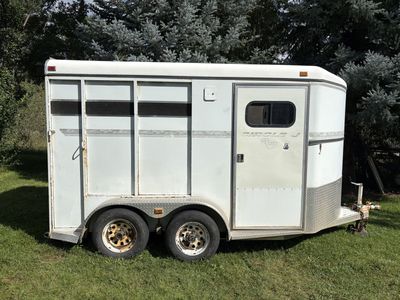 1999 Circle J 2-Horse Slant Trailer, Bumper Pull