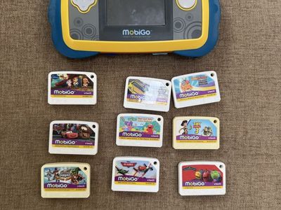 VTech MobiGo Touch Learning System with 9 Game Cartridges Educational Toy Bundle