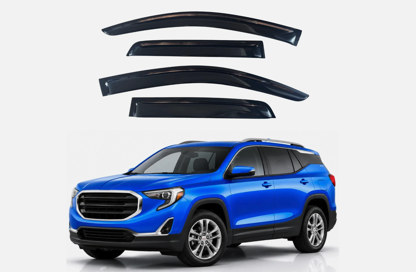 Window Visors Rain Guards for 2018-2023 GMC Terrain Out-Channel Vent Deflectors