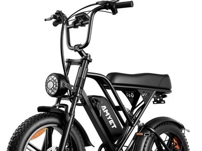 Amyet G60 Electric Bike - 20" Fat Tire Ebike, 1500W Motor, Black