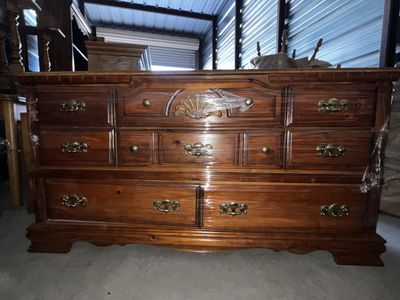 Vintage Dresser with Mirror Hutch