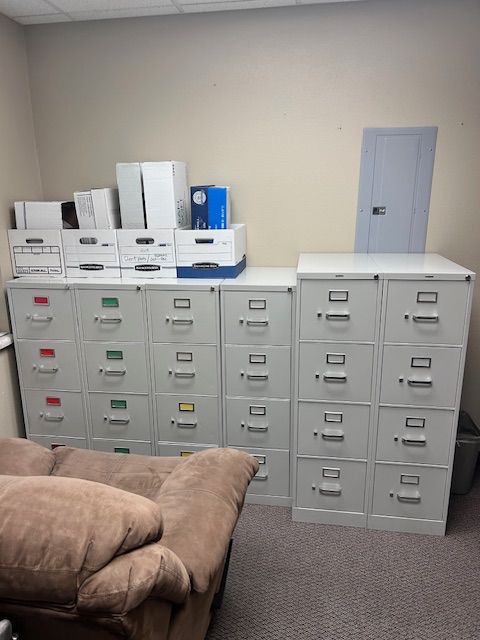 STURDY VERTICAL METAL 4-DRAWER FILE CABINETS