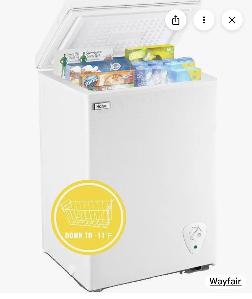 Brand New WANAI 3.5 Cu. Ft. Chest Deep Freezer - White (In Box)