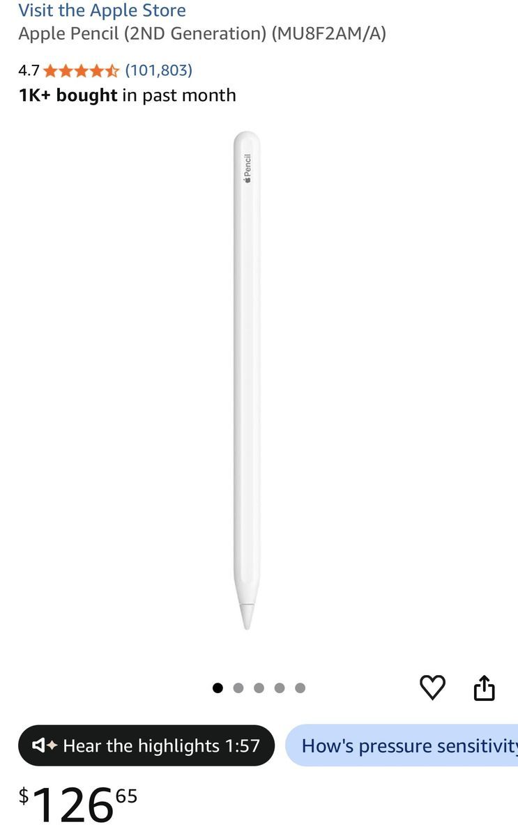 Apple Pencil (2nd Gen) Bluetooth