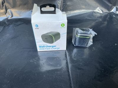 AT&T Single USB-C PD Wall Charger - 20W Fast Charge for iPhone & Android Devices