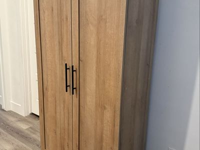 Brand New Prepac Natural Oak Elite 65" Tall Accent Kitchen Pantry Cabinet
