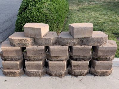 Concrete Garden Wall Blocks 6x16 (26 total)