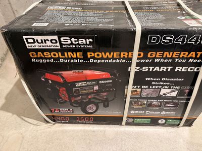 DuroStar DS4400E Gasoline Powered Portable Generator - 4400 Peak Watts, EZ-Start Recoil