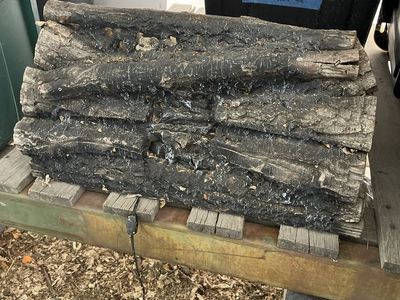 Vintage Electric Fireplace Log Insert with Rotating Flame Effect