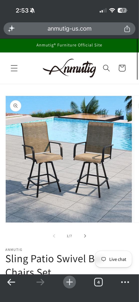 BRAND NEW 2 Patio Swivel Chairs