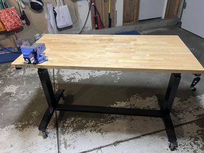 Husky 52x24 Adjustable Height Work Bench W/Wheels