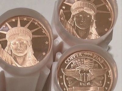 3 Rolls of 1oz Copper .999 Fine Lady Liberty/Eagle Design 60 coins