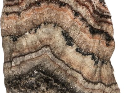 Banded Calcite Onyx Mineral Specimen - Unique Natural Rock Formation Decor