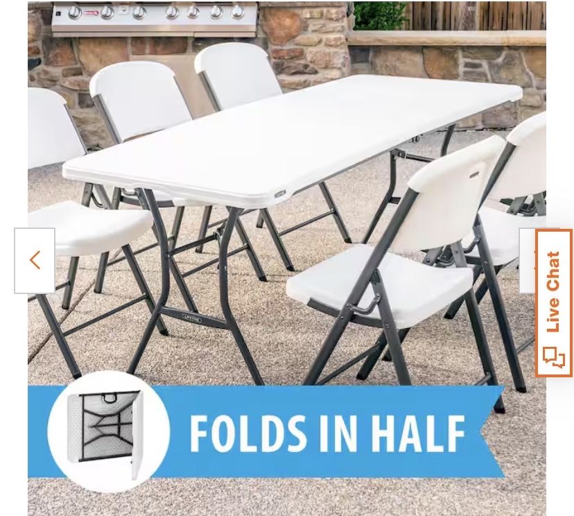 6 FOOT FOLDING DINING TABLE picnic/ bbq/ camping