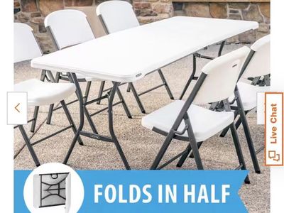 6 FOOT FOLDING DINING TABLE picnic/ bbq/ camping