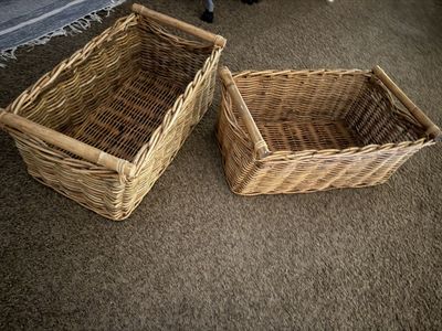 2 Woven Baskets $15 for both