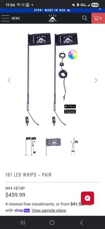 5150 whips (4 feet)