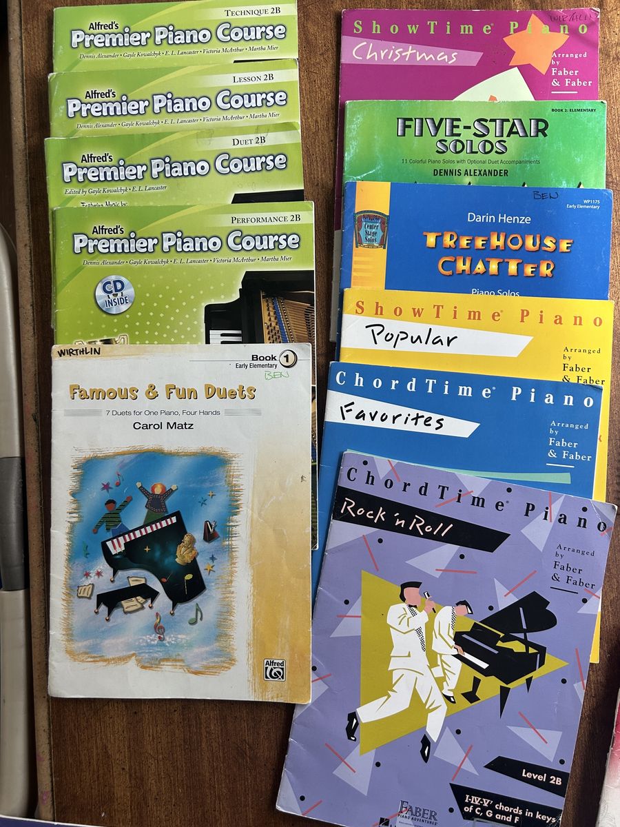 LOT find!  PIANO BOOKS beginner to early intermediate.