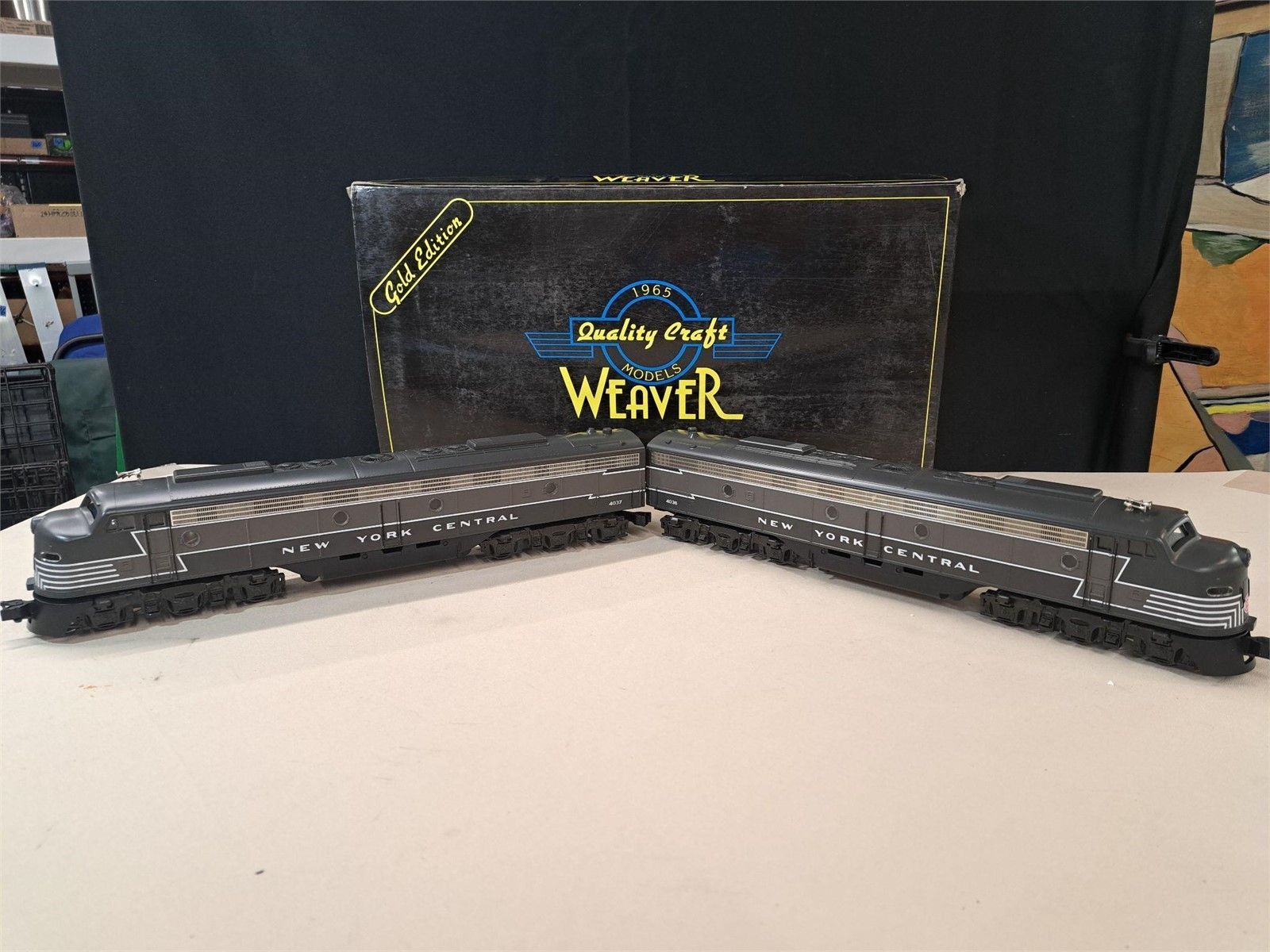 Weaver Gold Edition O Scale New York Central E8 A-A Diesel Locomotive Set 4036 & 4037 Boxed