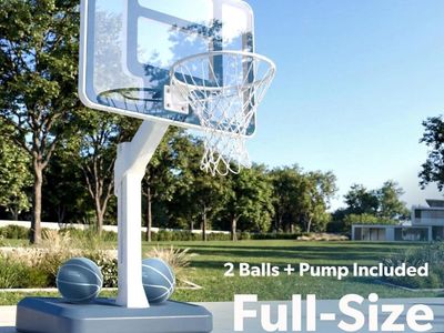 Coast Modern Stone Blue Poolside Portable Basketball Hoop 72" with 2 Basketballs Brand New