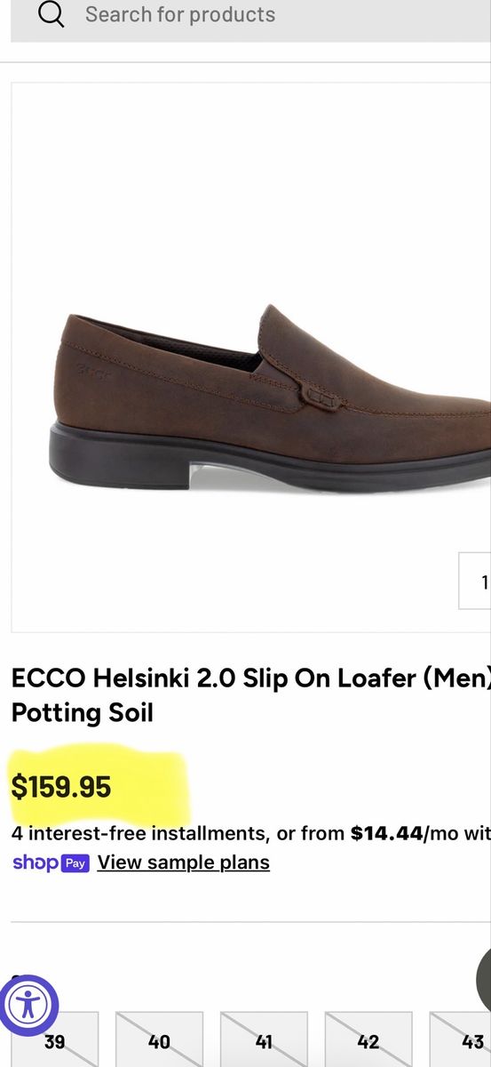 ECCO Helsinki 2 Loafers Size 13