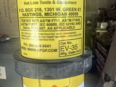 Hastings Hot Line EV-35 Clamp Stick Insulated Fiberglass Tool Hot stick