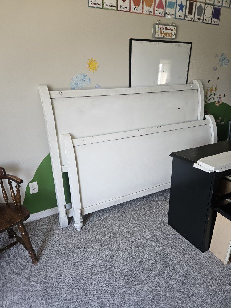 King Size Sleigh Bed Frame - Headboard and Footboard