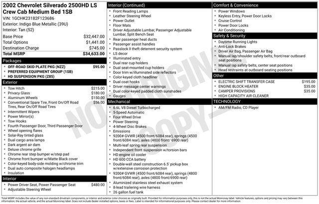2002 Chevrolet Silverado 2500HD LS