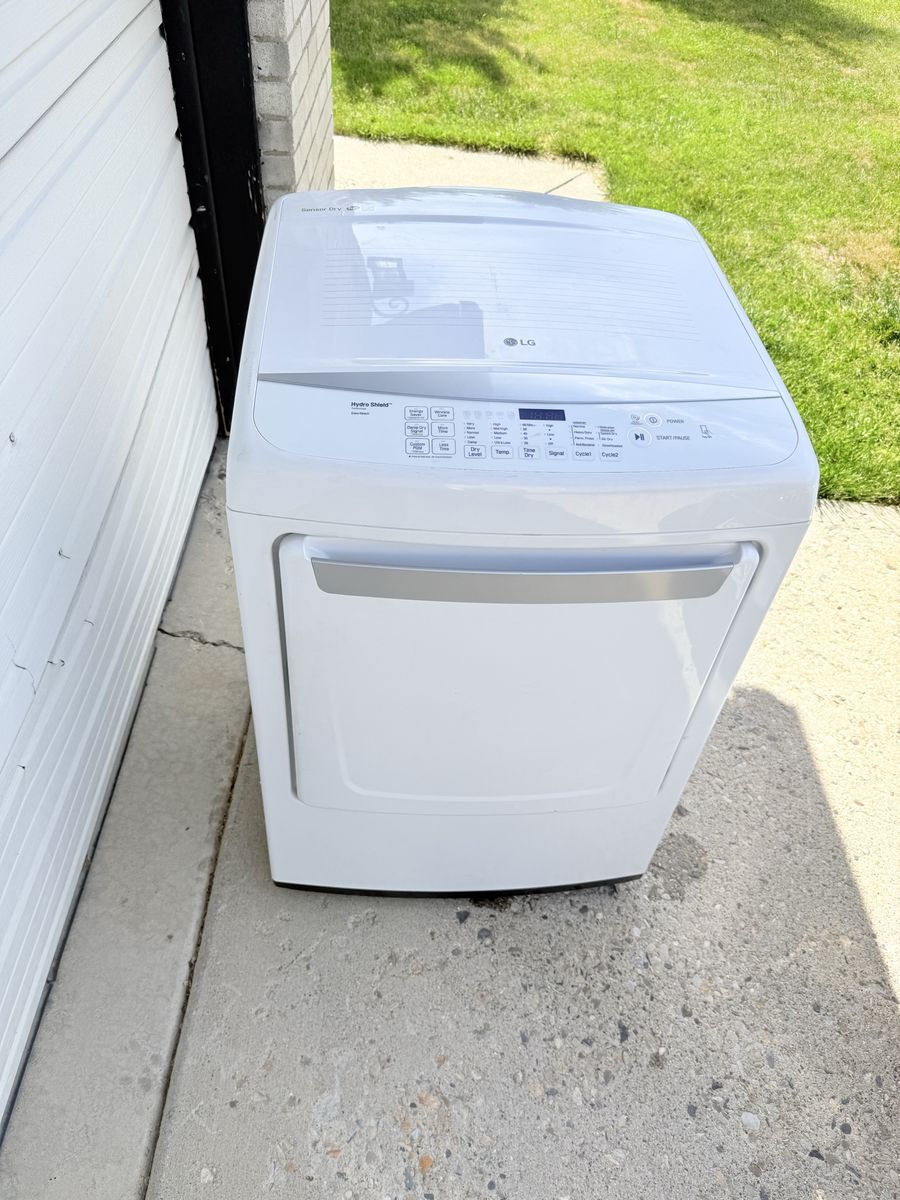 LG White Front Load Electric Dryer Sensor Dry