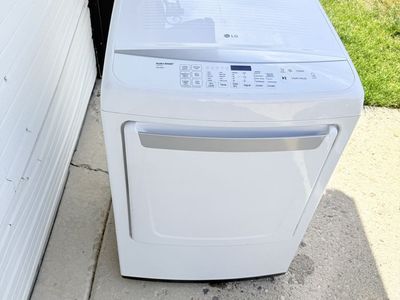 LG White Front Load Electric Dryer Sensor Dry