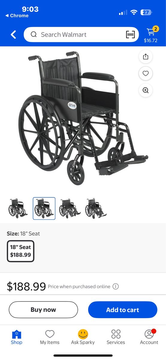 Drive Silver Sport Wheelchair