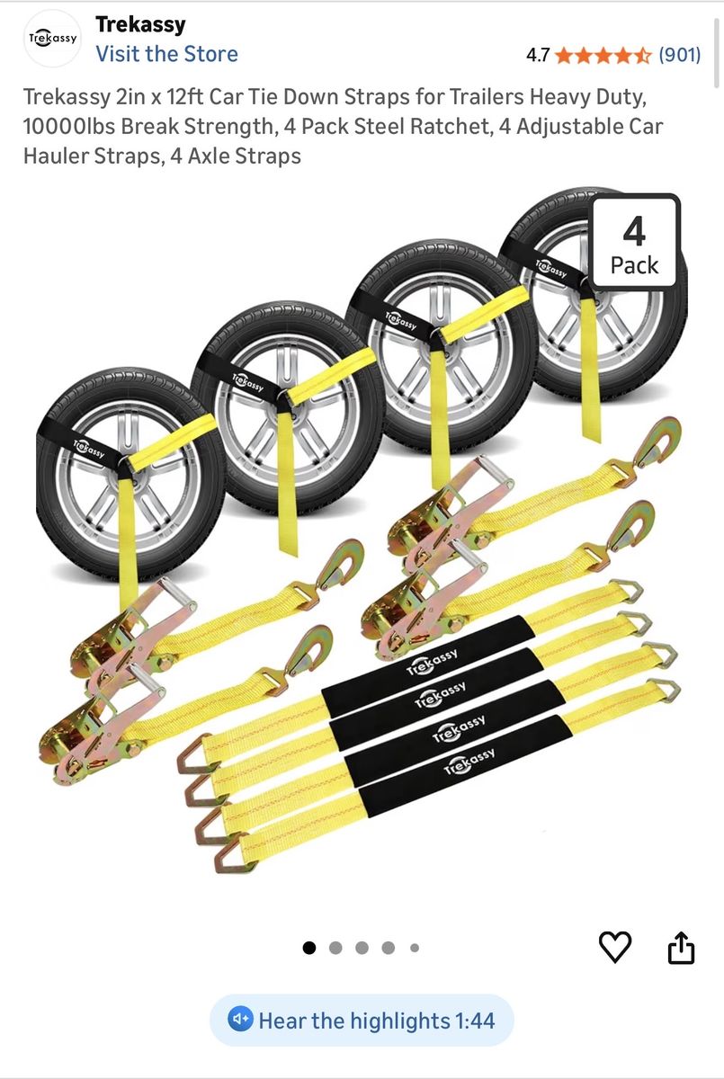 Wheel Tie Down Straps