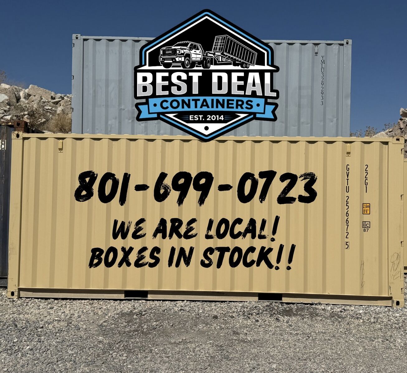 20’ ONE TRIP SHIPPING CONTAINERS