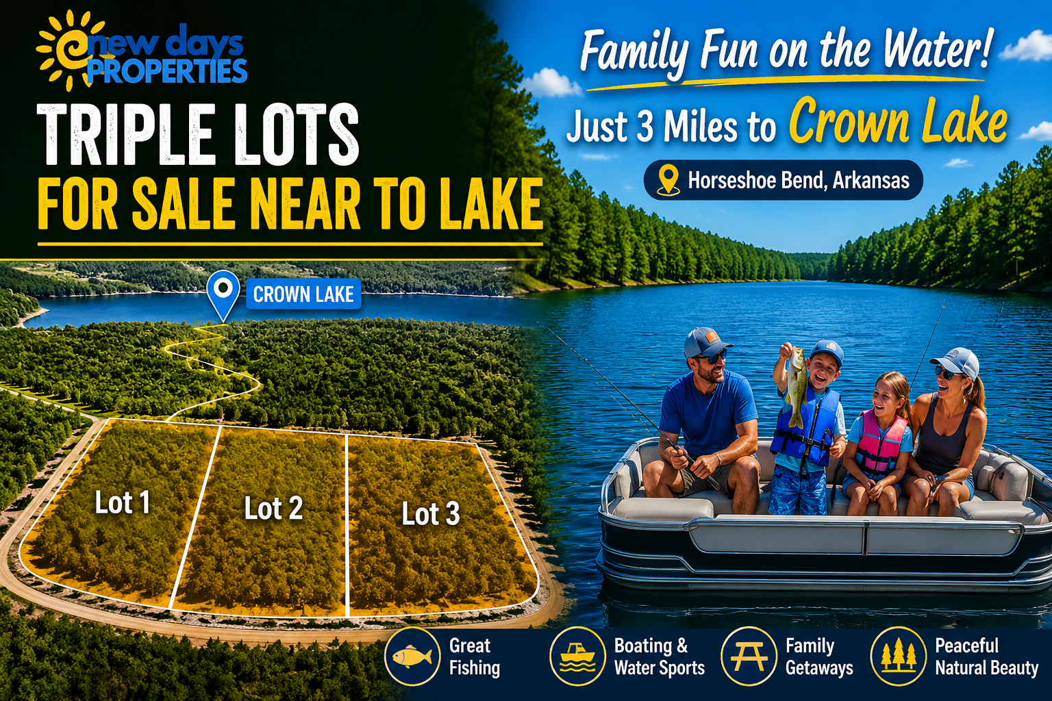 1.05 Acre Land for Sale in Arkansas Near to Lake