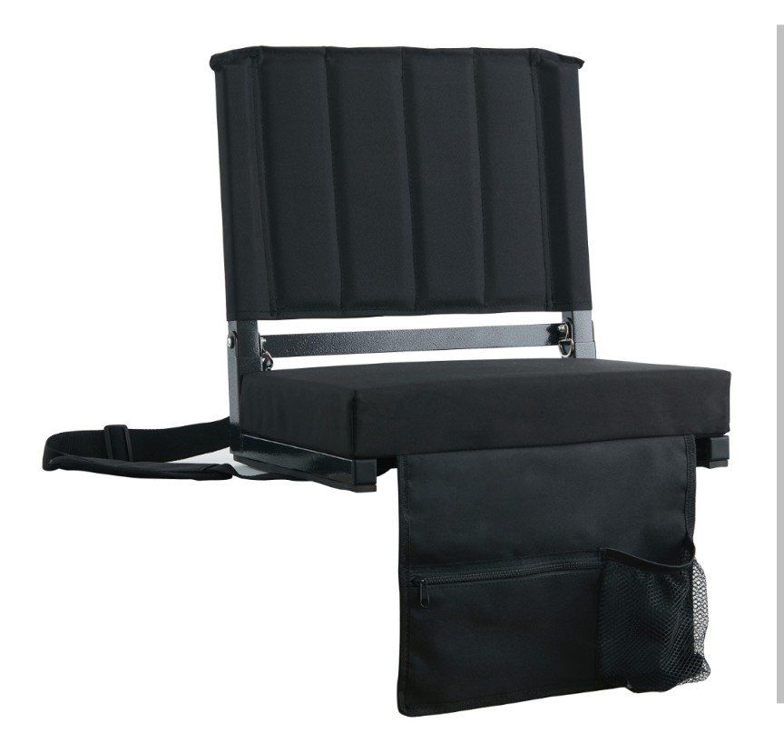 SPORT BEATS Set of 2 Black Padded Stadium Seats