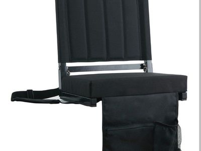 SPORT BEATS Set of 2 Black Padded Stadium Seats