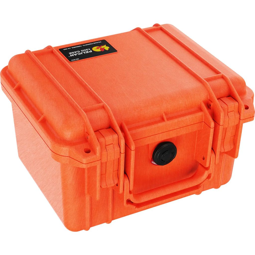 Pelican 1300 Orange Protector Case with Lid Foam