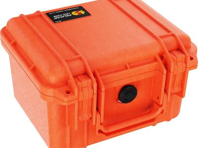 Pelican 1300 Orange Protector Case with Lid Foam