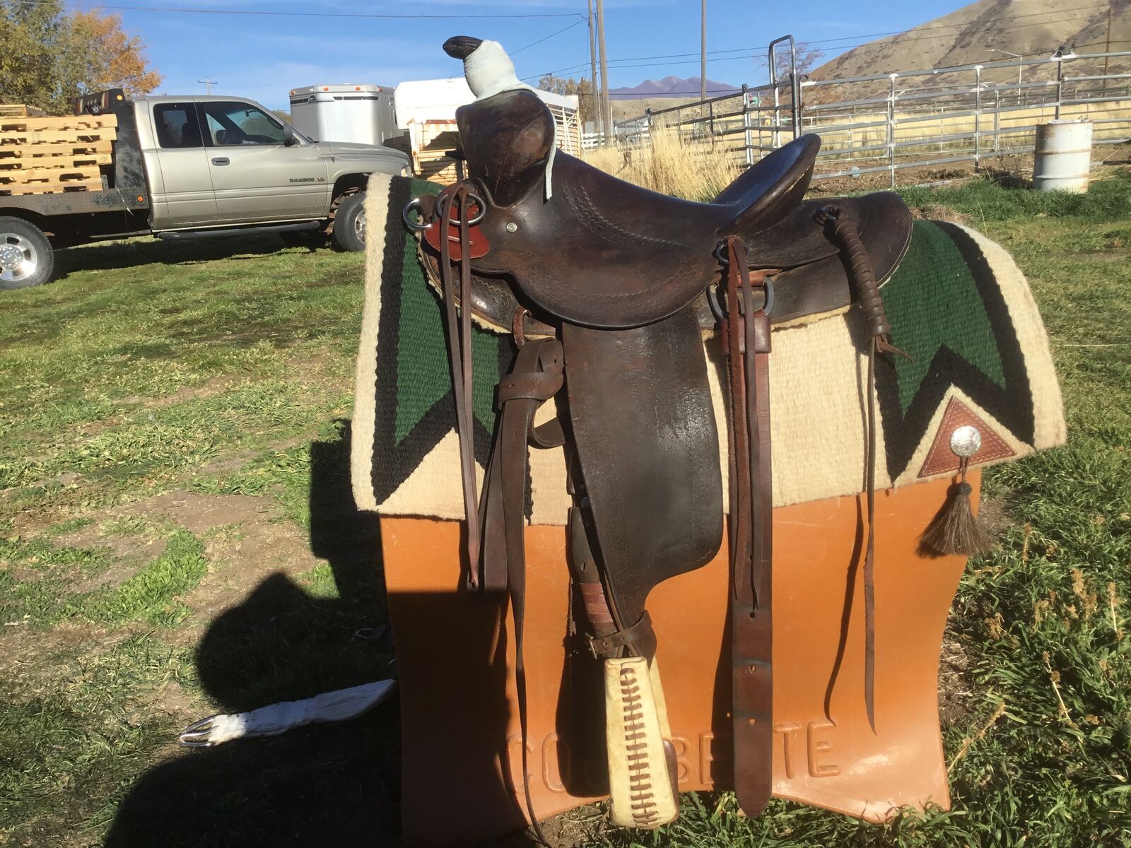 Used 14.5” Solid Ranch Saddle, Ready for Work