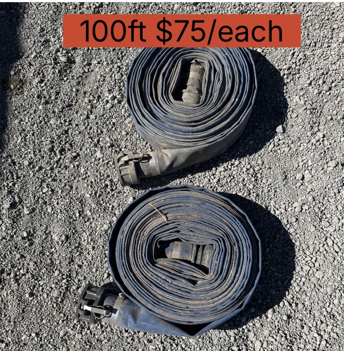 3-Inch Heavy-Duty Irrigation Lay-Flat Hose with Clamps & Fittings